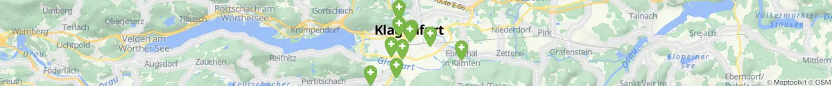 Kartenansicht für Apotheken-Notdienste in der Nähe von Klagenfurt  (Stadt) (Kärnten)